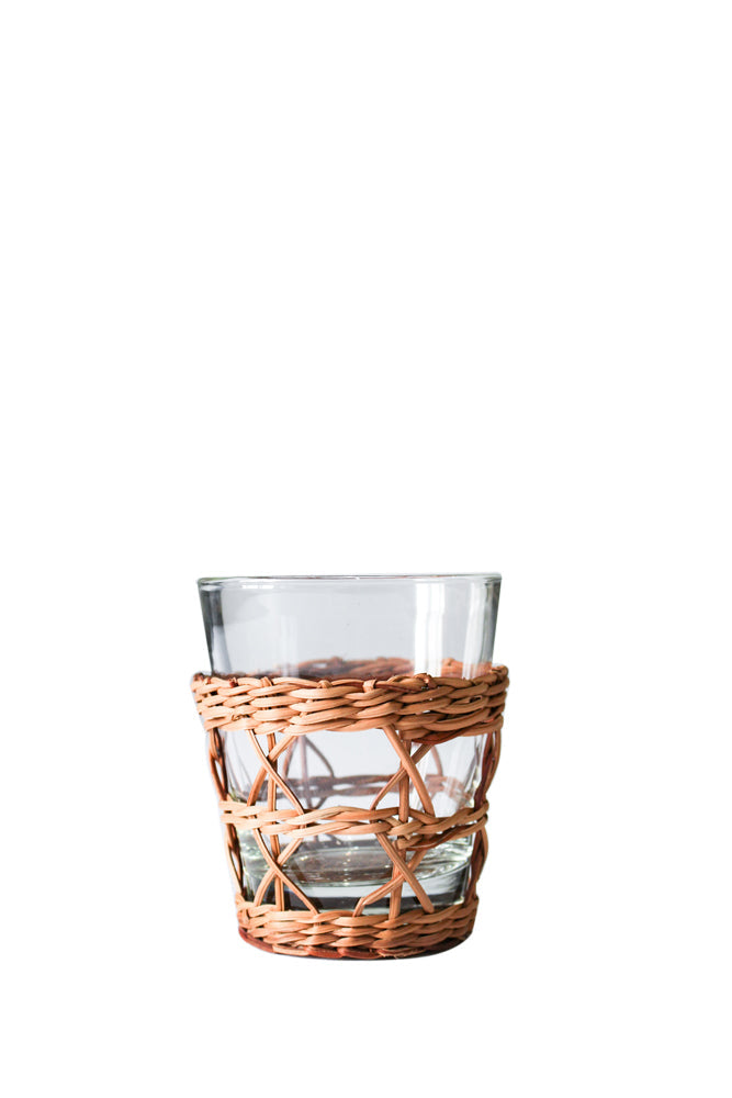 Rattan Cage Wide Tumbler Glass Rattan Brand_Seagrass &amp; Rattan Kitchen_Drinkware Rattan Tumblers &amp; Highballs 6880-L4G