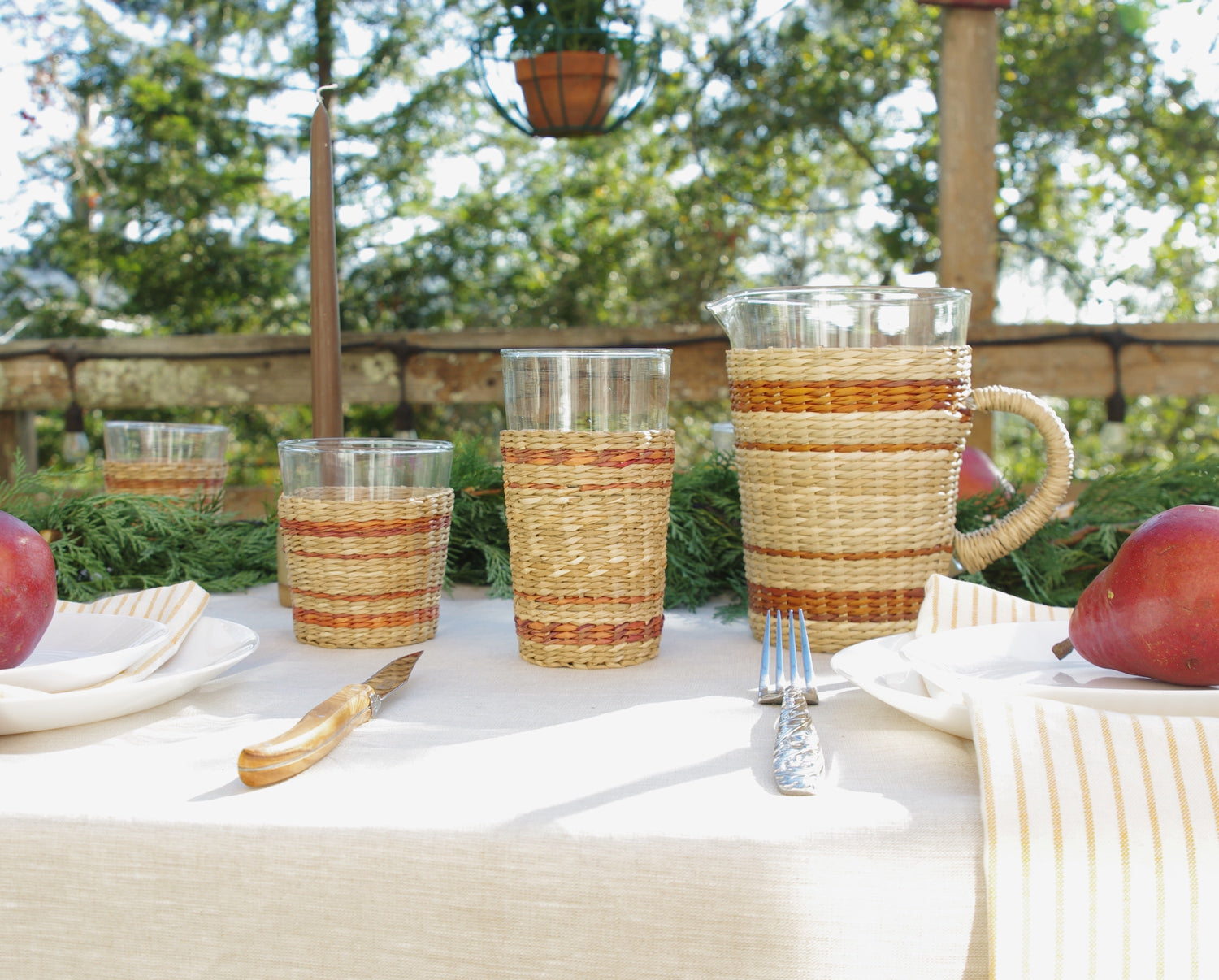 Brown Striped Seagrass Highball (Now 25% off!) Glass Seagrass Brand_Seagrass &amp; Rattan Kitchen_Drinkware lm New Arrivals Seagrass Tumblers &amp; Highballs 6AC34968-E947-4DA9-A900-893EDF9B3D0B_4e7e7fe2-d37f-444c-b7aa-78b34d01ff25