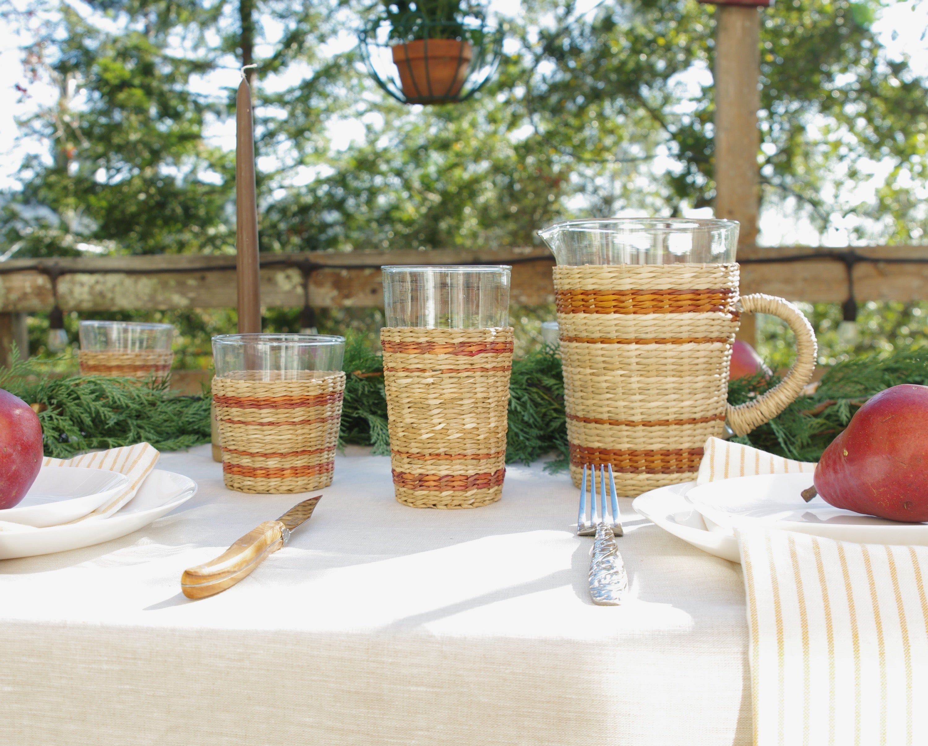 Brown Striped Seagrass Highball (Now 25% off!) Glass Seagrass Brand_Seagrass &amp; Rattan Kitchen_Drinkware lm New Arrivals Seagrass Tumblers &amp; Highballs 6AC34968-E947-4DA9-A900-893EDF9B3D0B_4e7e7fe2-d37f-444c-b7aa-78b34d01ff25