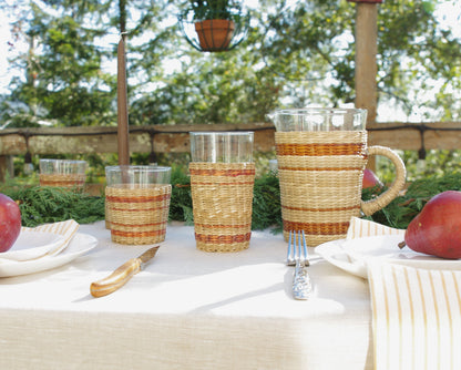 Brown Striped Seagrass Highball (Now 25% off!) Glass Seagrass Brand_Seagrass &amp; Rattan Kitchen_Drinkware lm New Arrivals Seagrass Tumblers &amp; Highballs 6AC34968-E947-4DA9-A900-893EDF9B3D0B_4e7e7fe2-d37f-444c-b7aa-78b34d01ff25