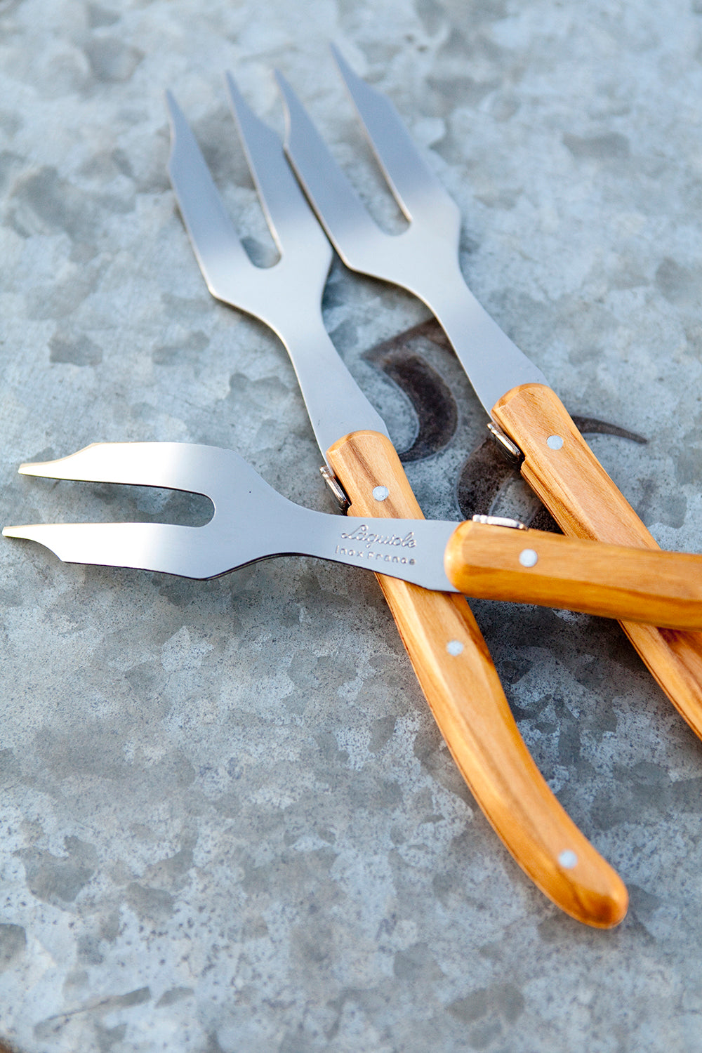 Laguiole Olivewood Mini Cheese Fork Cutlery Laguiole Brand_Laguiole Cheese Sets Kitchen_Dinnerware Kitchen_Kitchenware Laguiole Loose Mini Rainbow Utensils 6_13_16_LG_69