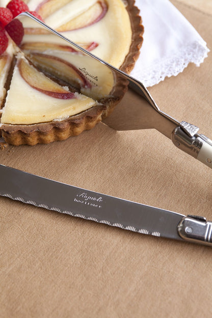 Laguiole Cake Serving Set, Ivory in Wooden box