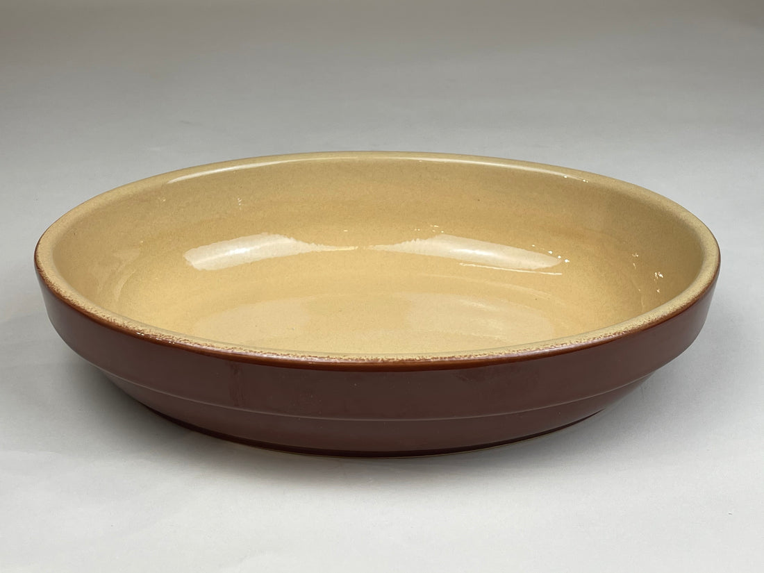 Poterie Renault Rimmed Oval Dish - (2.5 L) - Brown