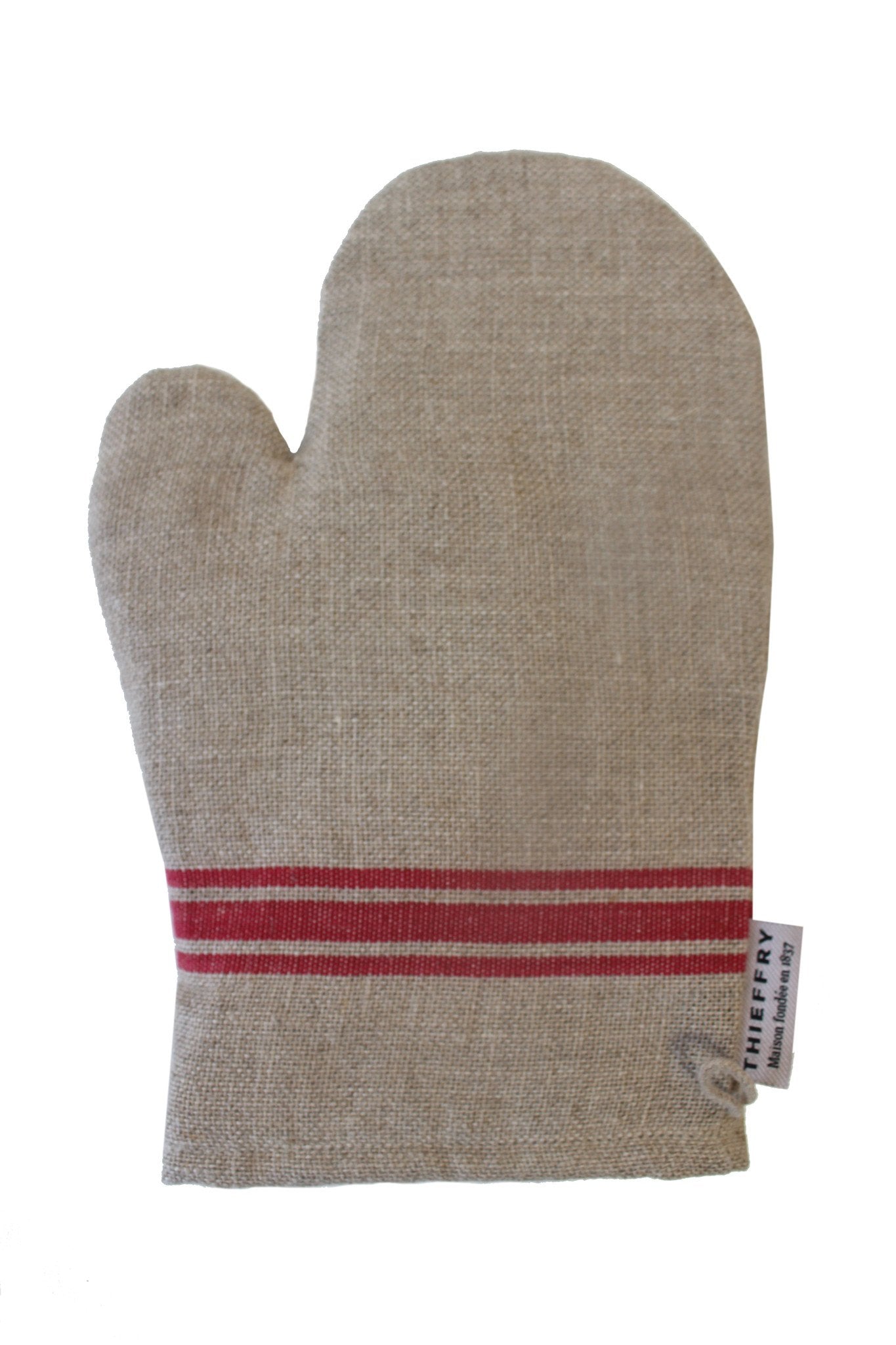 Thieffry Belgian Linen Oven Mitt, Red