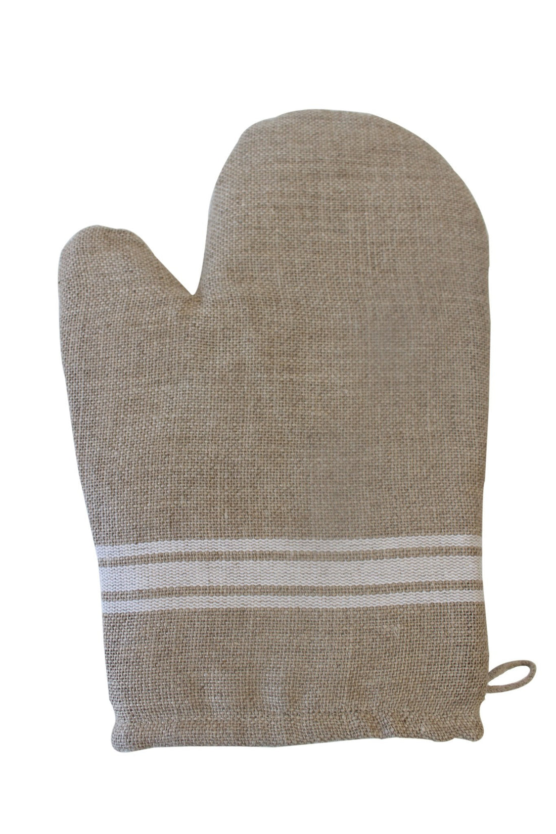 Thieffry Belgian Linen Oven Mitt, White