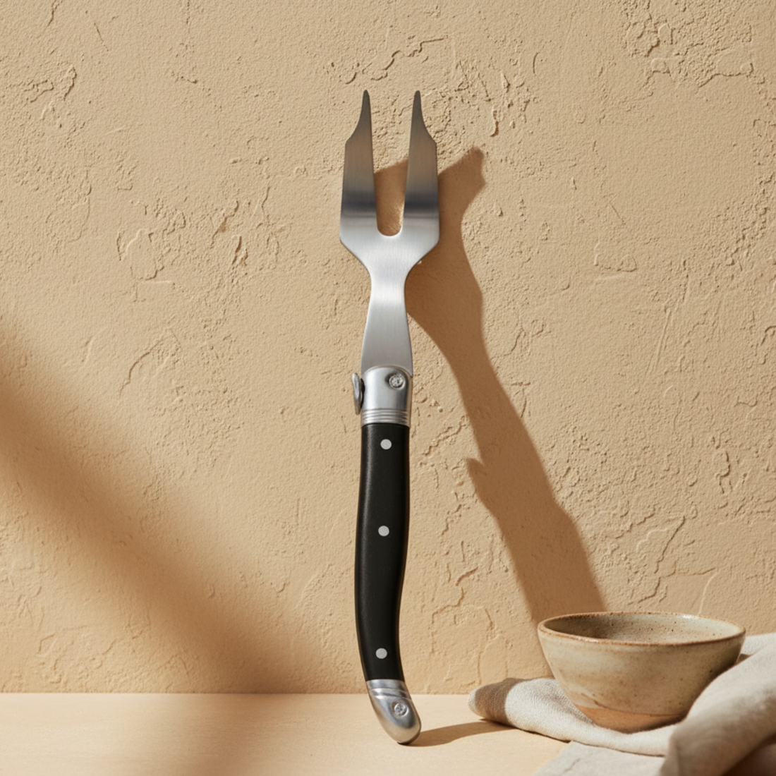 Set of 4 Laguiole Mini Cheese Fork Black