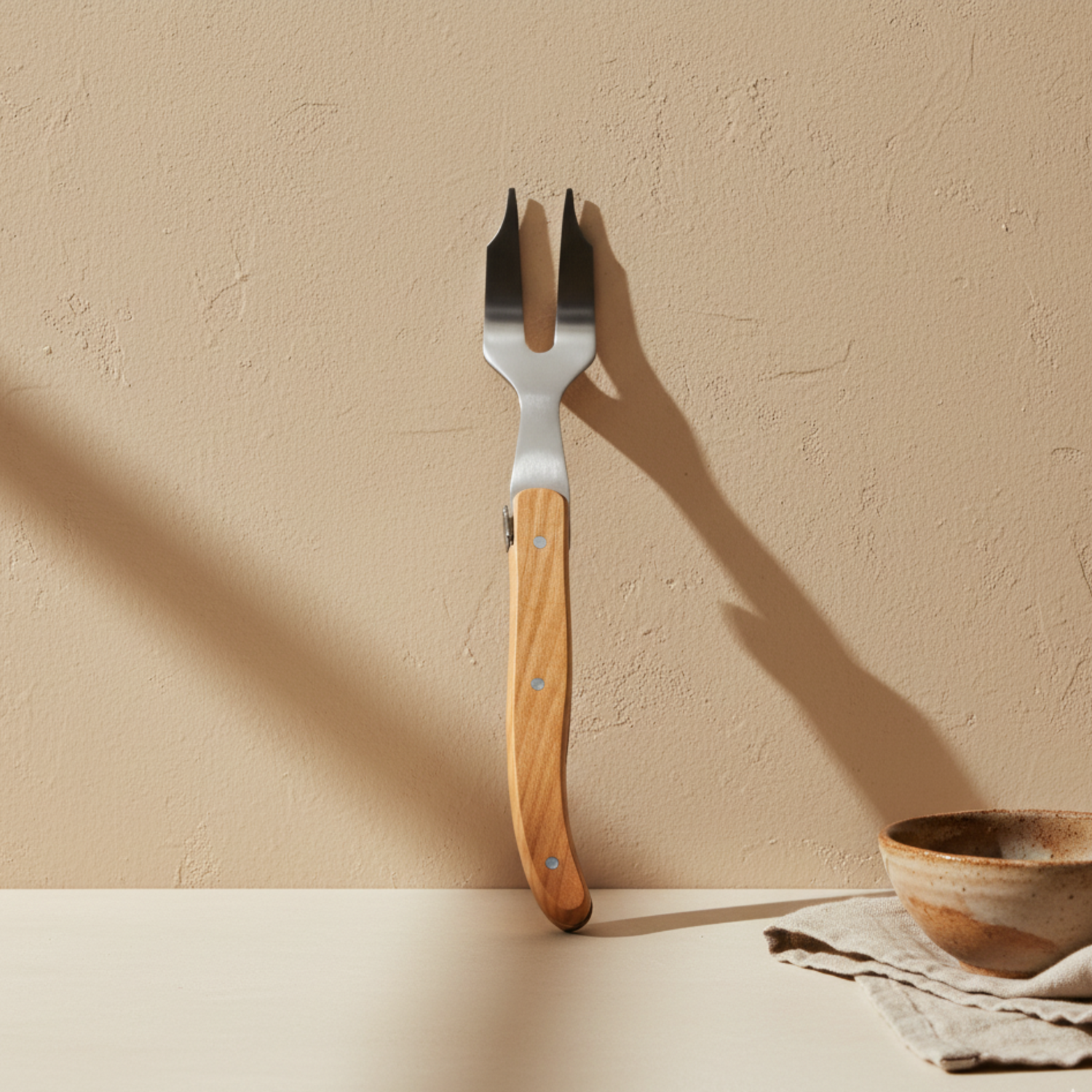 Set of 4 Laguiole Mini Cheese Fork Olivewood
