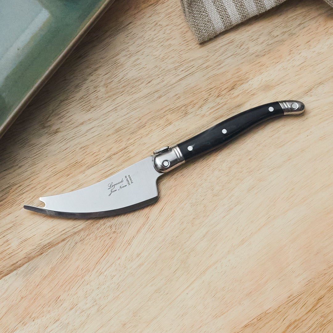 Laguiole Pronged Knife, Black Marble