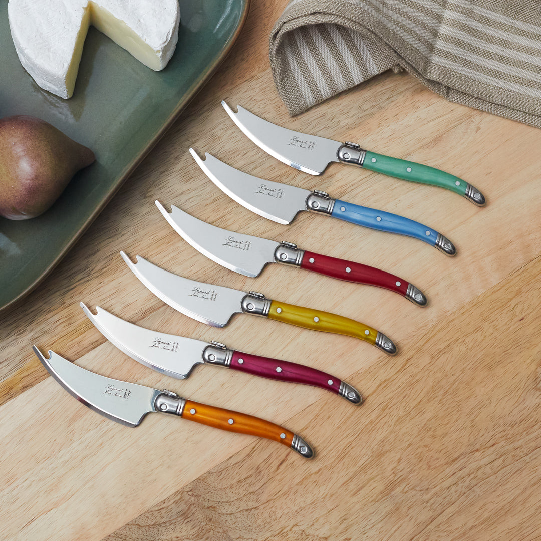 Laguiole 6 Piece Pronged Knife Set, Rainbow