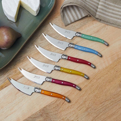 Laguiole 6 Piece Pronged Knife Set, Rainbow