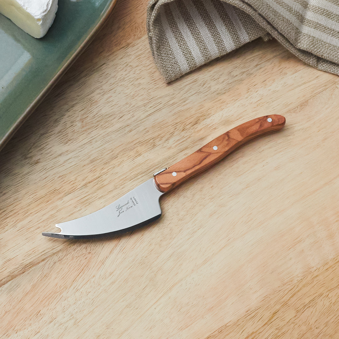 Set of 4 Laguiole Pronged Knife, Olive Wood