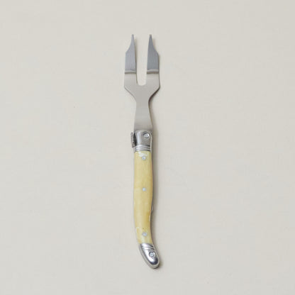 Laguiole Mini Cheese Fork Pale Horn