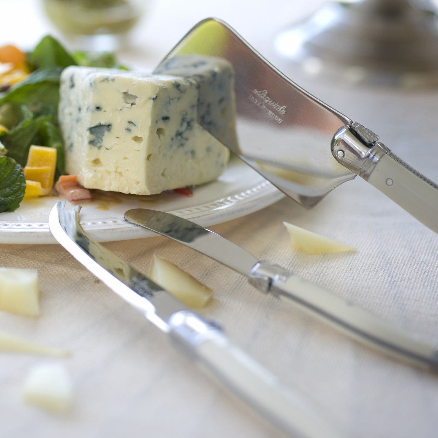 Laguiole Large Forktipped Cheese Platine - Ivory