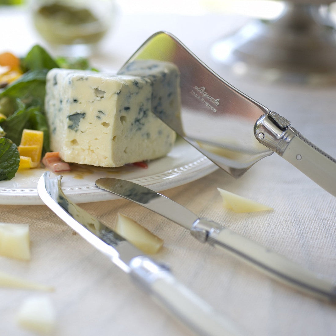 Laguiole Large Cheese Cutter Platine - Ivory