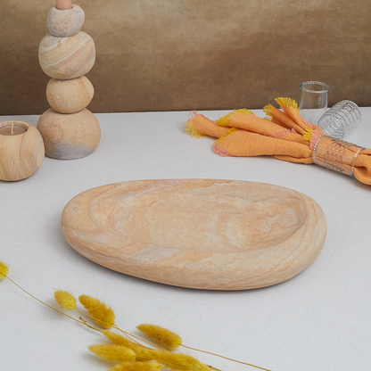 Rainbow Sandstone Pebble Catchall