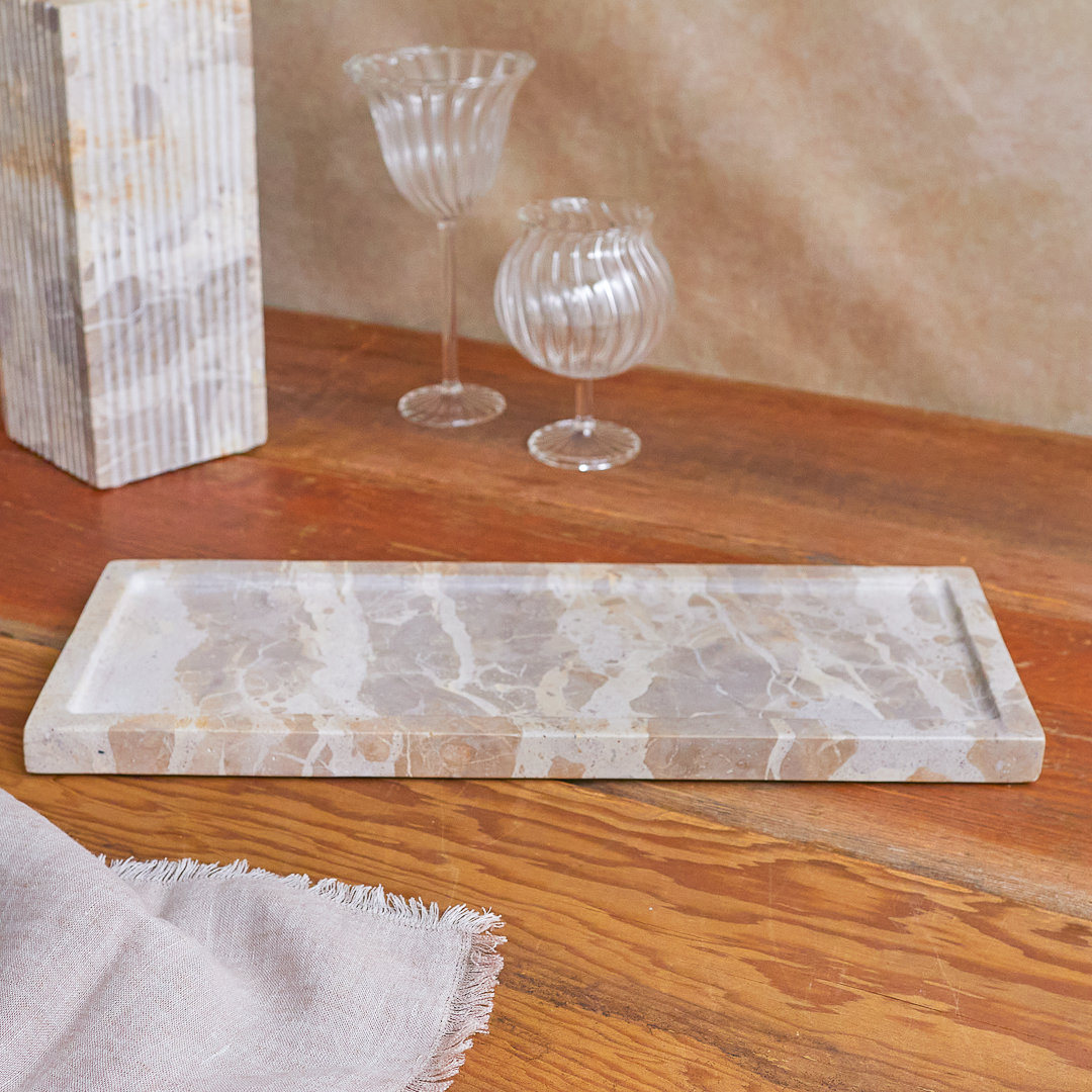 Ataca Marble Rectangular Tray