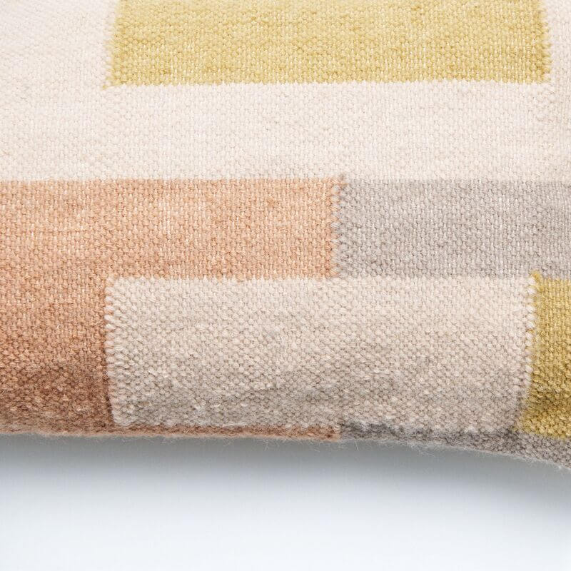 Shale Hand Woven Pastel Color Large Geometric Lumbar Pillow