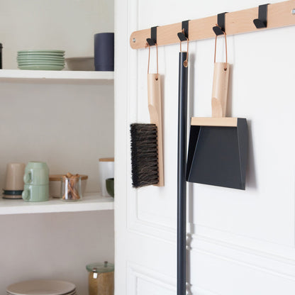 Andrée Jardin Mr. and Mrs. Clynk Black Dustpan &amp; Brush "Coffret" Gift Set Andrée Jardin andree-jardin-mr-and-mrs-clynk-black-dustpan-brush-coffret-gift-set - French Dry Goods