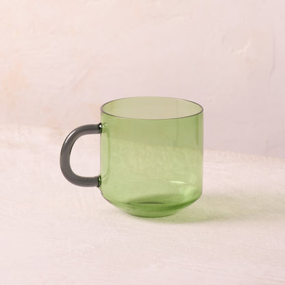 Niko Glass Mug, Green , Set of 4