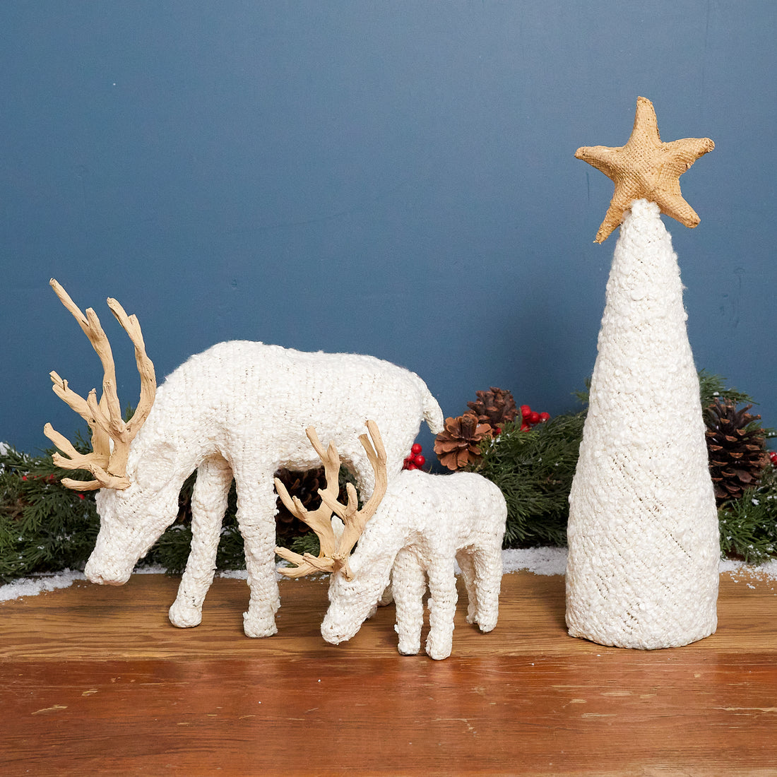 Grazing Boucle Reindeer, Small