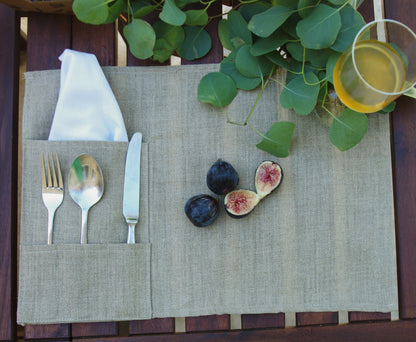 Thieffry Belgian Linen Placemat with Napkin Pocket