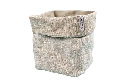 Thieffry Belgian Linen Bread Basket, Raw Natural