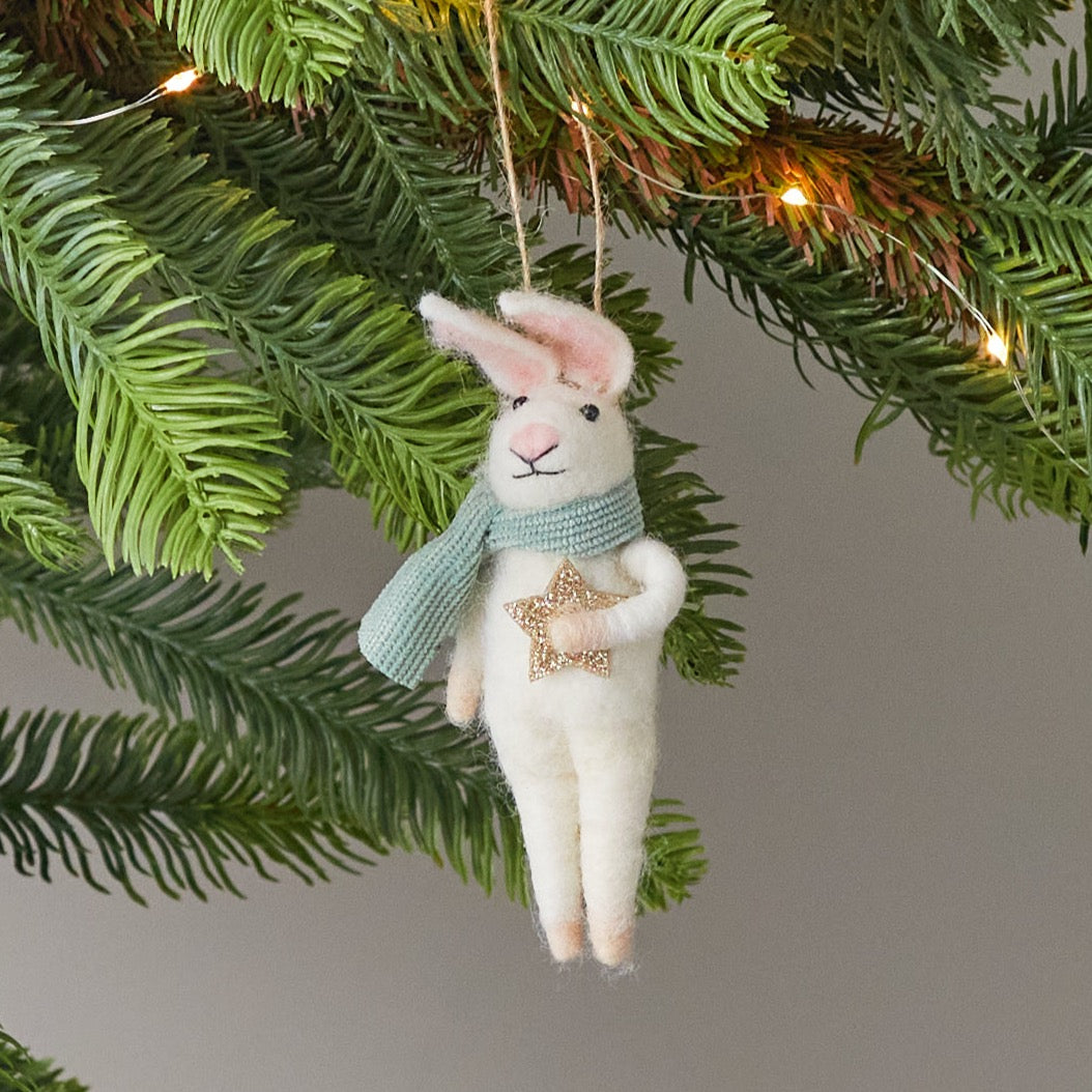 Felt Winter Bunny Ornament