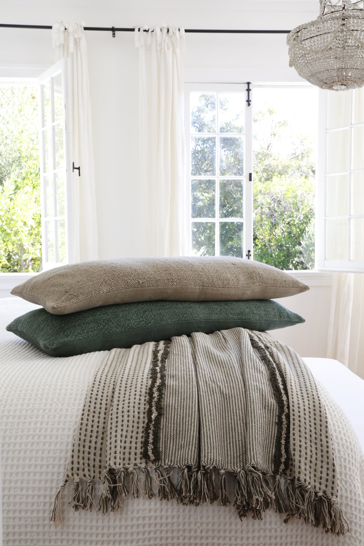 Hendrick Rectangular Pillow, Moss