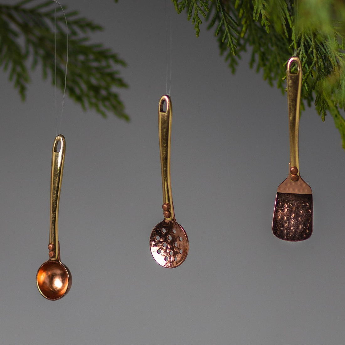 Hammered Copper &amp; Gold Skimmer Ornament