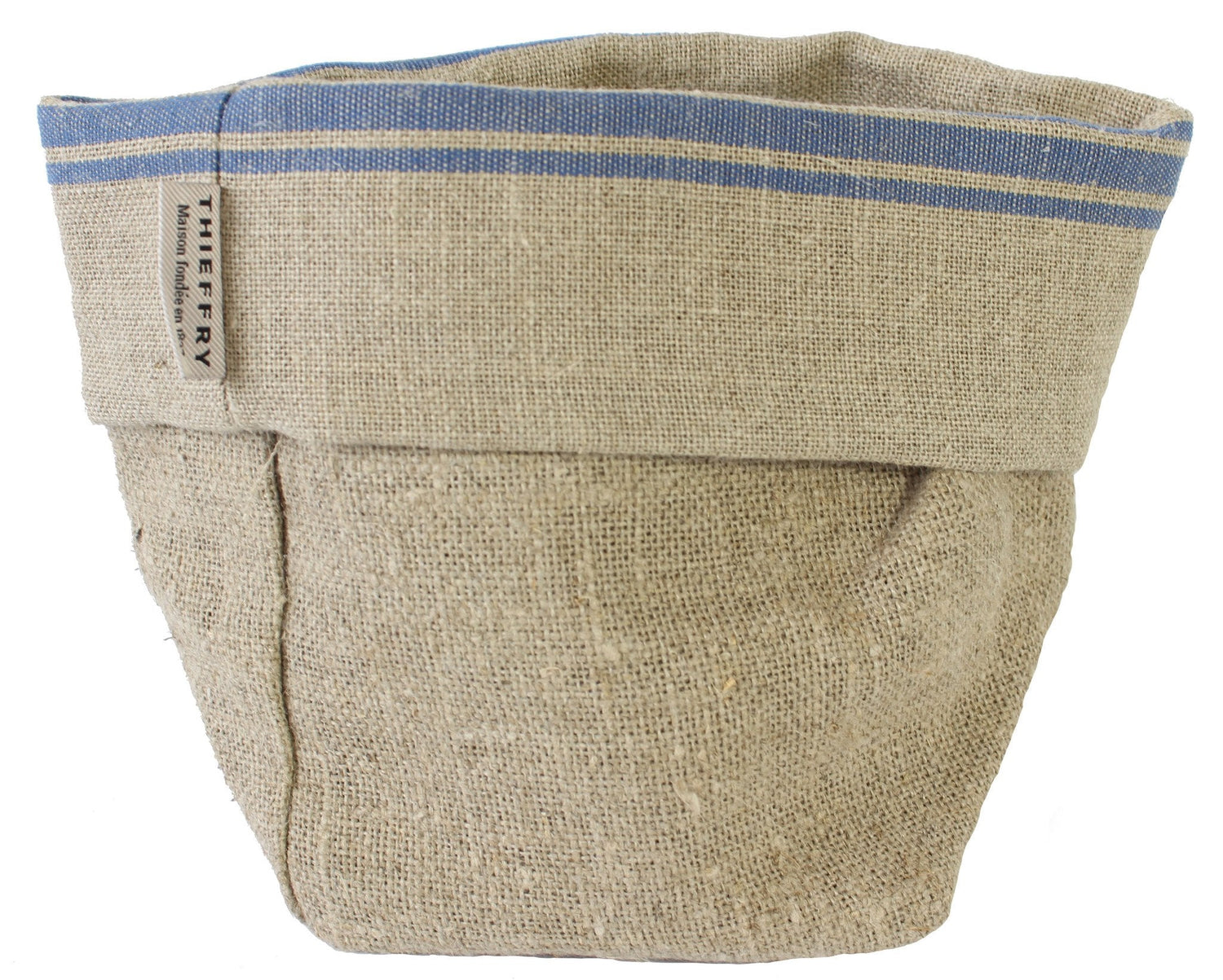 Thieffry Blue Monogramme Linen Bread Bag - French Dry Goods