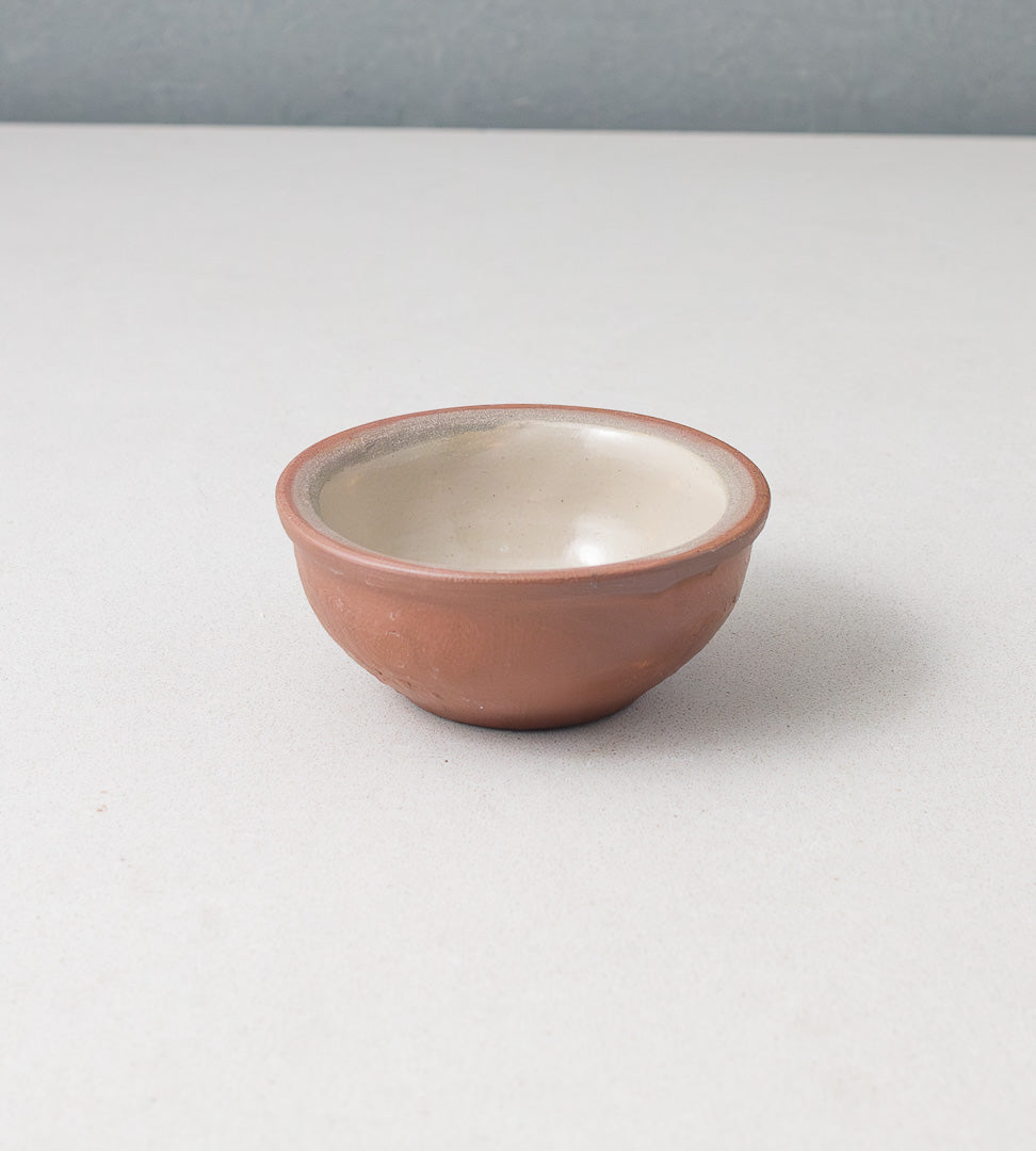 Vintage French Stoneware Tripiere Pot (0.2 L) -- Small---Salt