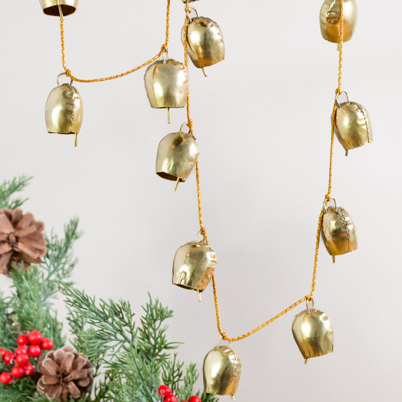 Metallic Gold Bell Garland