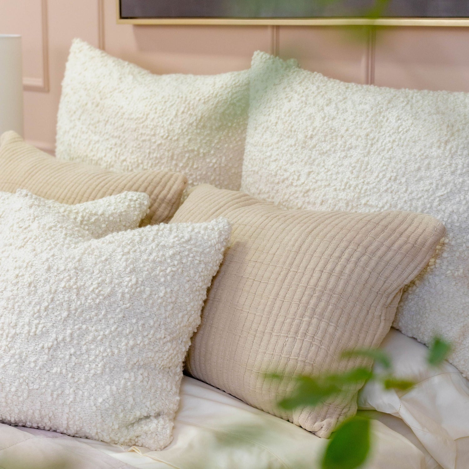 Murphy Square Pillow, Ivory