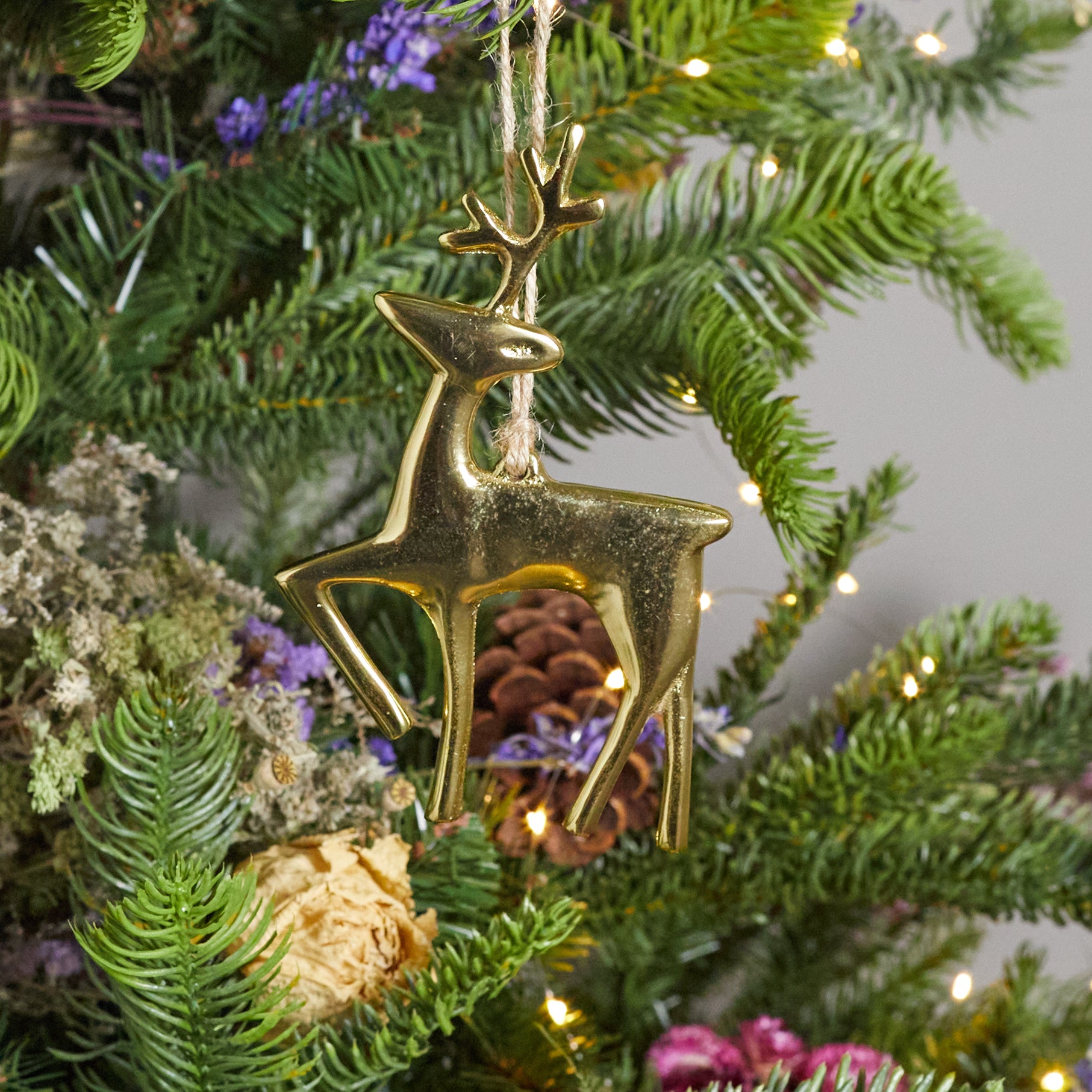 Gold Reindeer Ornament