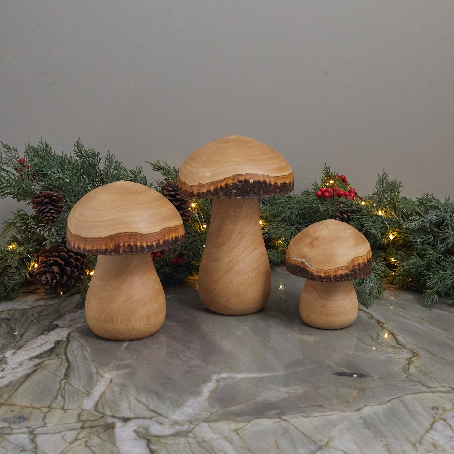 Kiln Mango Wood Mushroom, Small