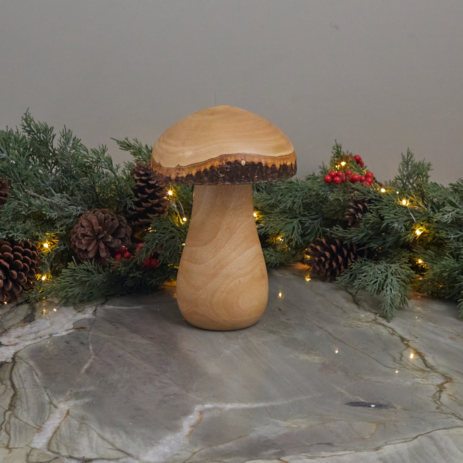 Kiln Mango Wood Mushroom, Large