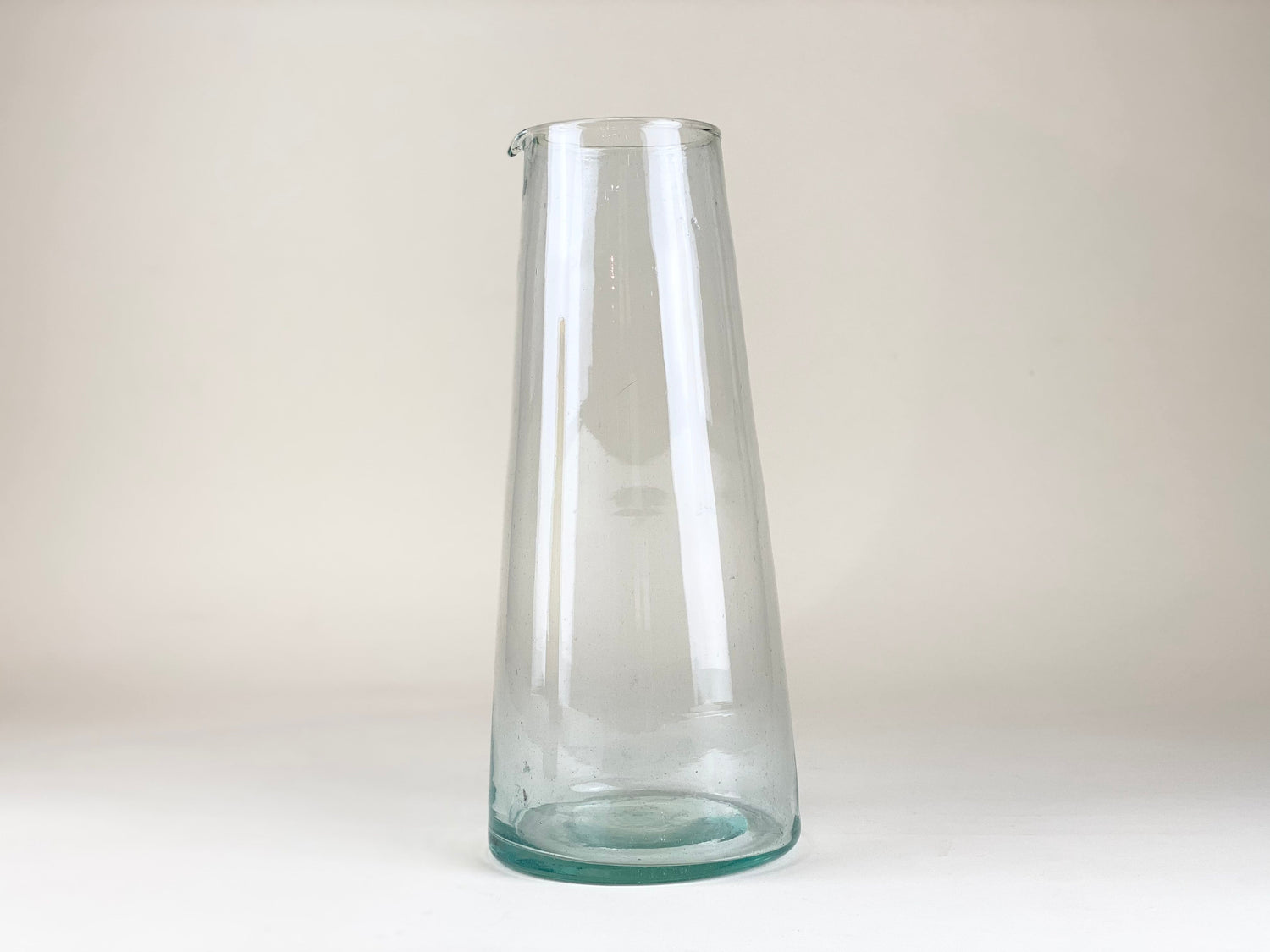 Beldi Large Tapered Carafe Clear Glass Kessy Beldi Brand_Kessy Beldi Brand_Une Vie Nomade Carafes Kitchen_Drinkware Wine Glasses PhotoJul27_120303PM