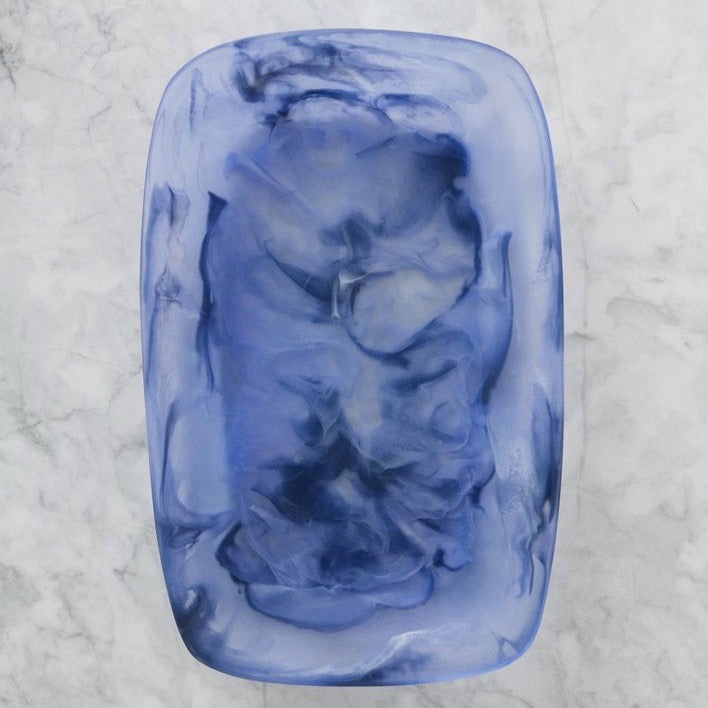 Handmade Resin Tray, Azul, Medium