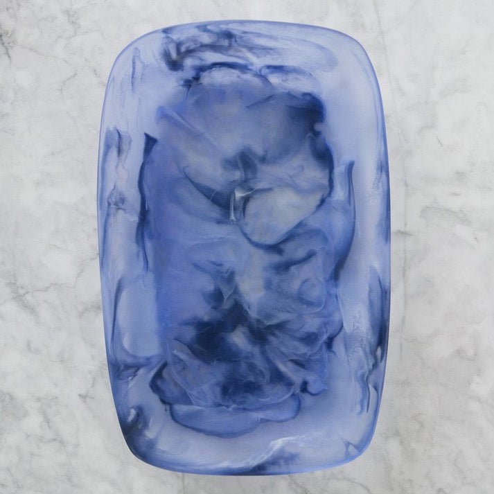 Handmade Resin Tray, Azul, Large