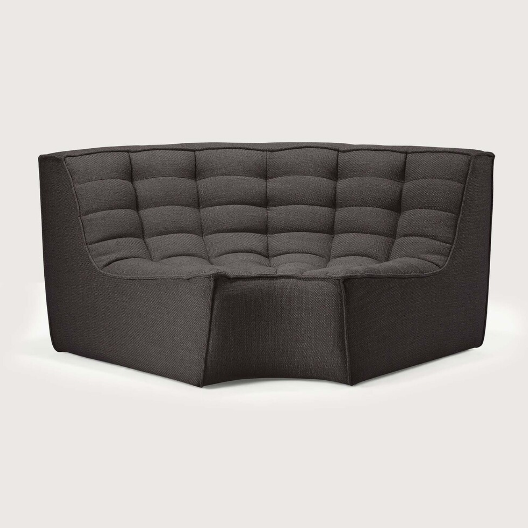 N701 Round Corner Sofa, Dark Grey