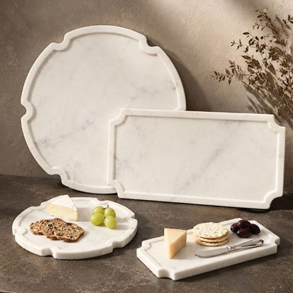 White marble rectangular framed board large