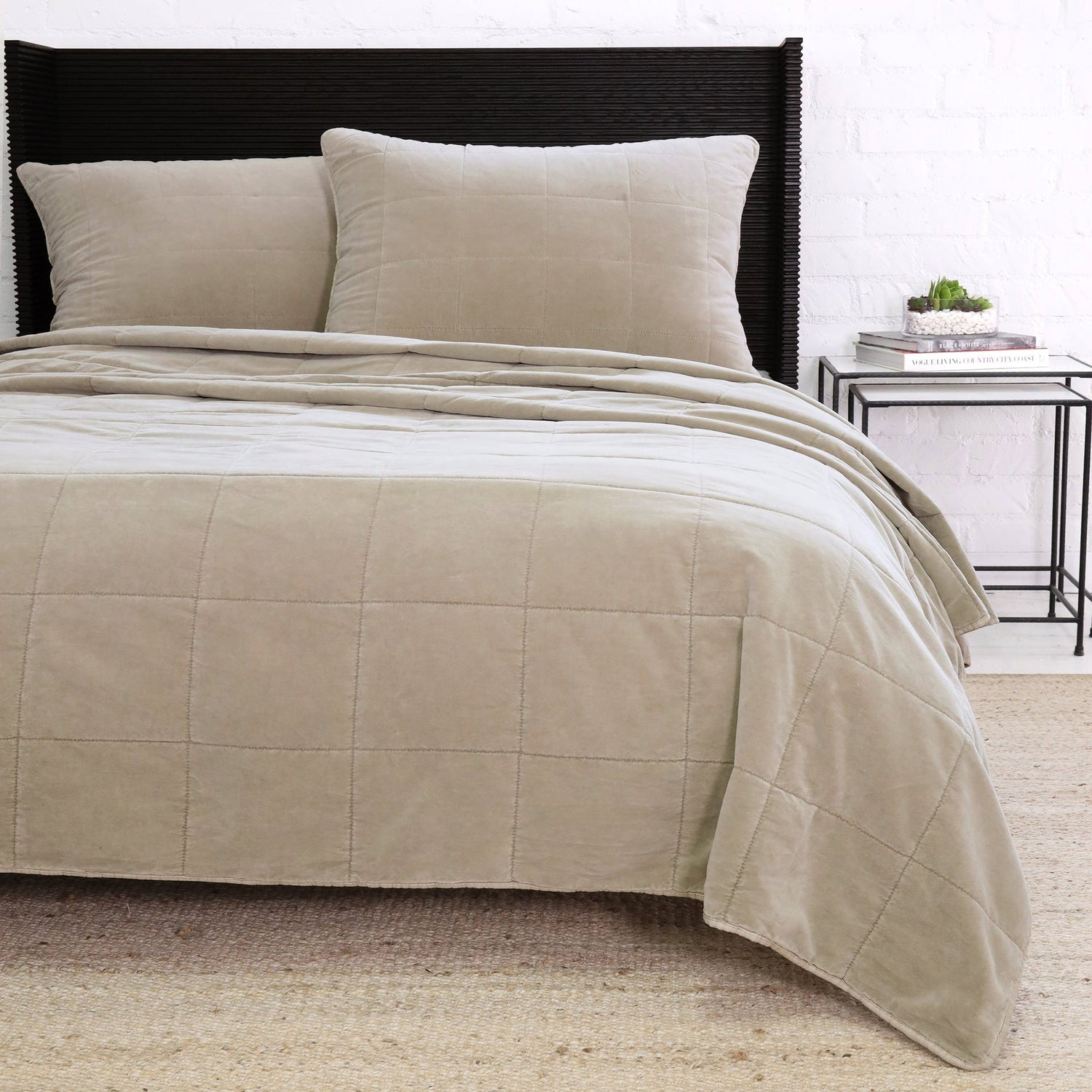 Amsterdam Queen Coverlet, Taupe