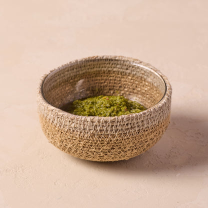 Hydra Woven Seagrass Bowl, Grey