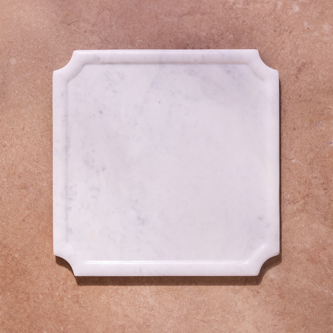 White Marble Framed Board, Square