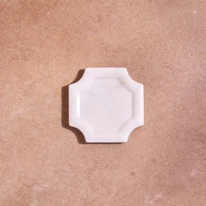 White Marble Framed Bottle Coaster