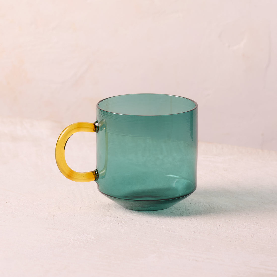 Niko Glass Mug, Teal