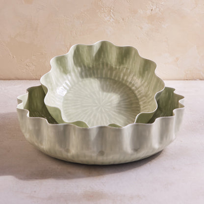 Nera Light Green Bowls, Set of 2