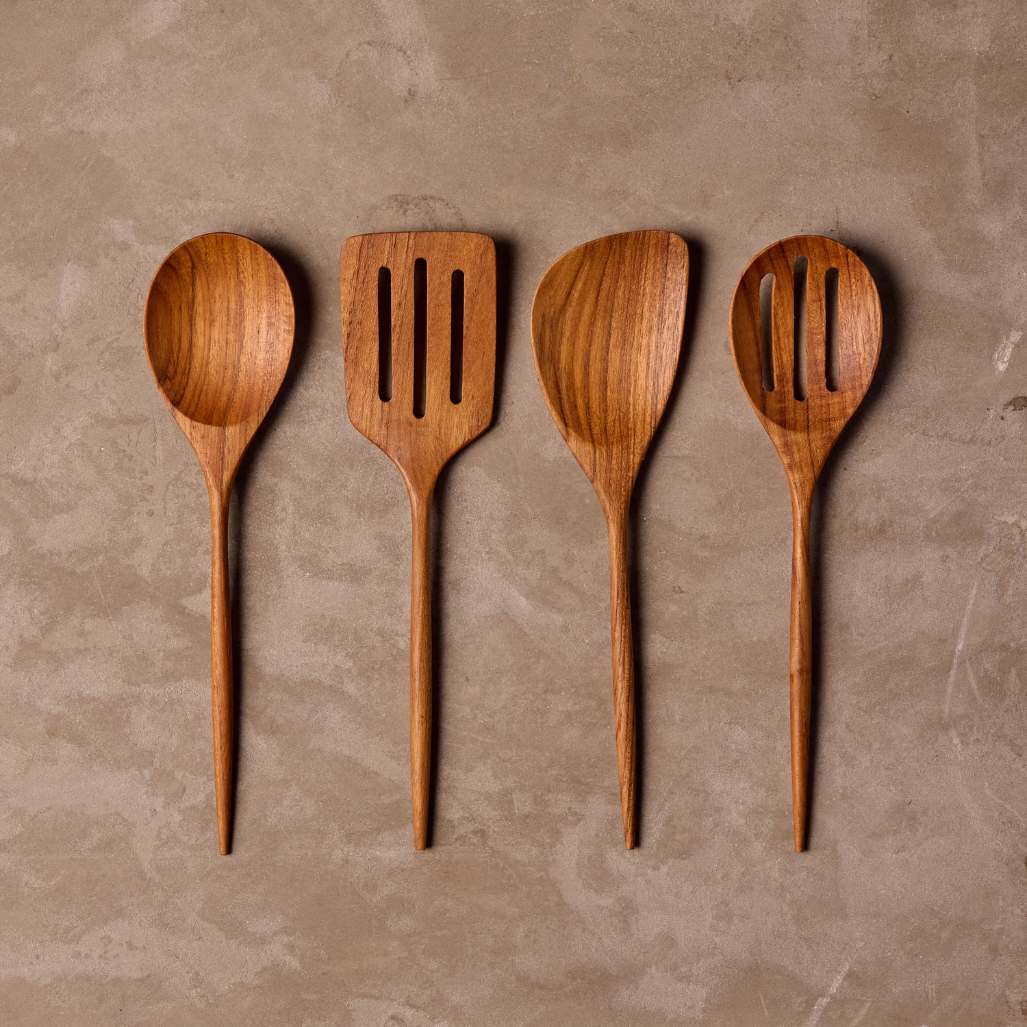 Padma Teak Mini Kitchen Utensils, Set of 4