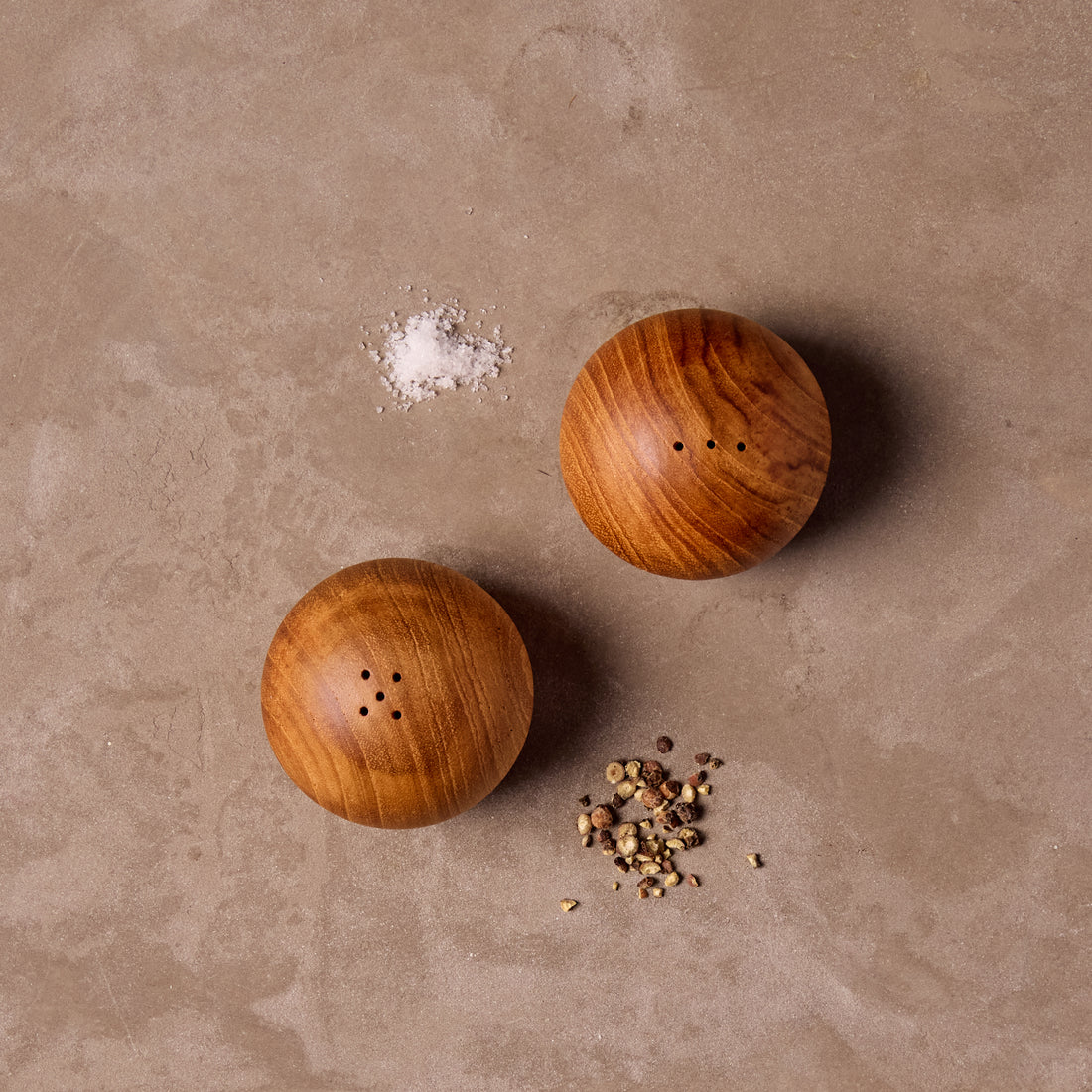 Teak Salt &amp; Pepper Shaker Set