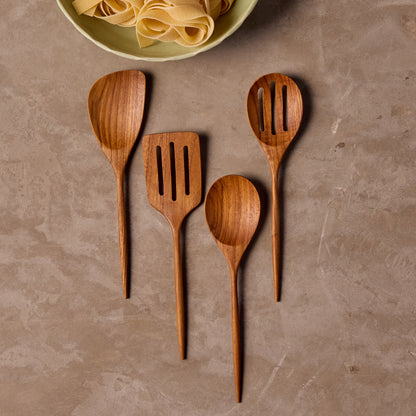 Padma Teak Mini Kitchen Utensils, Set of 4